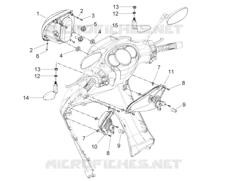 Eclairages avant - Clignotants PIAGGIO PIAGGIO-SCOOTER 350 BV 2012  BV 4T 4V ie E3