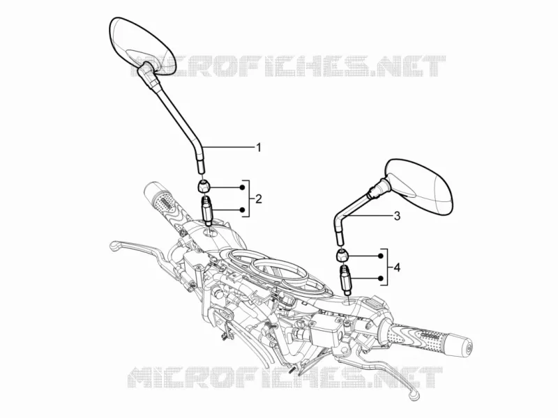 Rétroviseur/s PIAGGIO PIAGGIO-SCOOTER 350 BV 2015  BV 4T 4V ie E3 ABS
