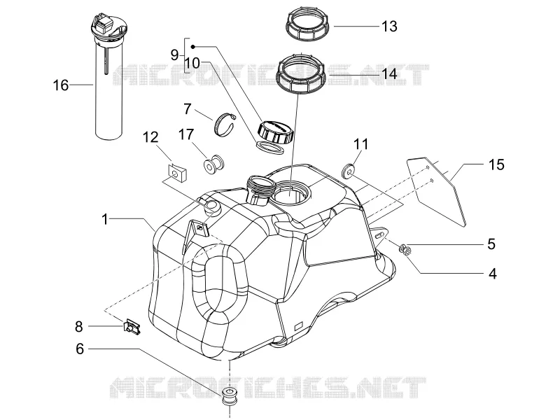 Réservoir carburant PIAGGIO PIAGGIO-SCOOTER 400 BEVERLY 2006  Beverly ie E3