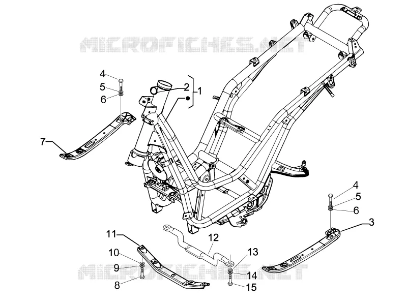 Châssis/coque PIAGGIO PIAGGIO-SCOOTER 400 BEVERLY 2009  Beverly ie Tourer E3