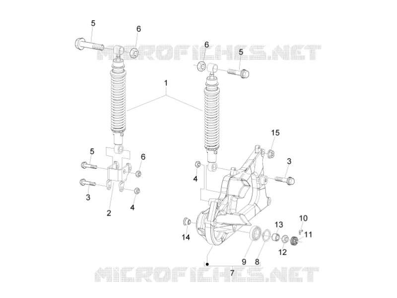 Suspension arrière - Amortisseur/s PIAGGIO PIAGGIO-SCOOTER 500 BEVERLY 2012  Beverly Cruiser E3