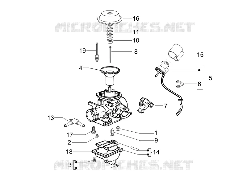 Composants de carburateur PIAGGIO PIAGGIO-SCOOTER 125 CARNABY 2007  Carnaby 4T E3