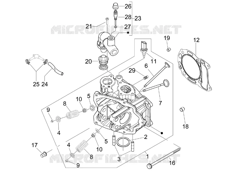 Ensemble culasse - Soupape PIAGGIO PIAGGIO-SCOOTER 125 CARNABY 2009  Carnaby 4T E3