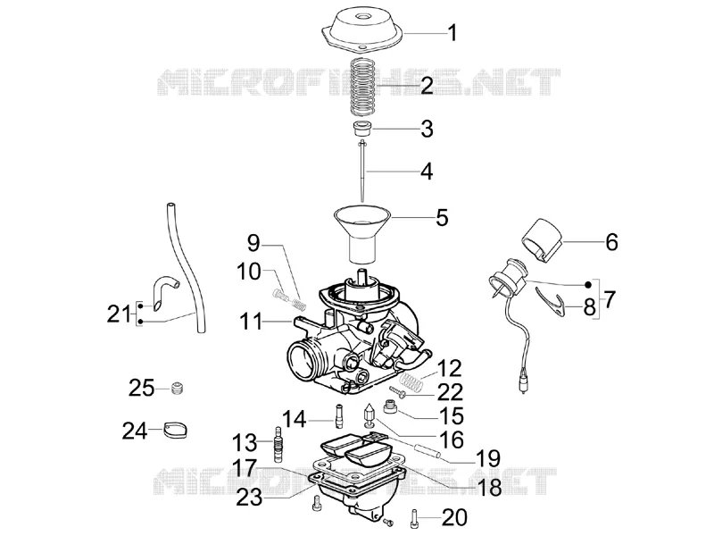 Composants de carburateur PIAGGIO PIAGGIO-SCOOTER 100 FLY 2009  Fly 4T