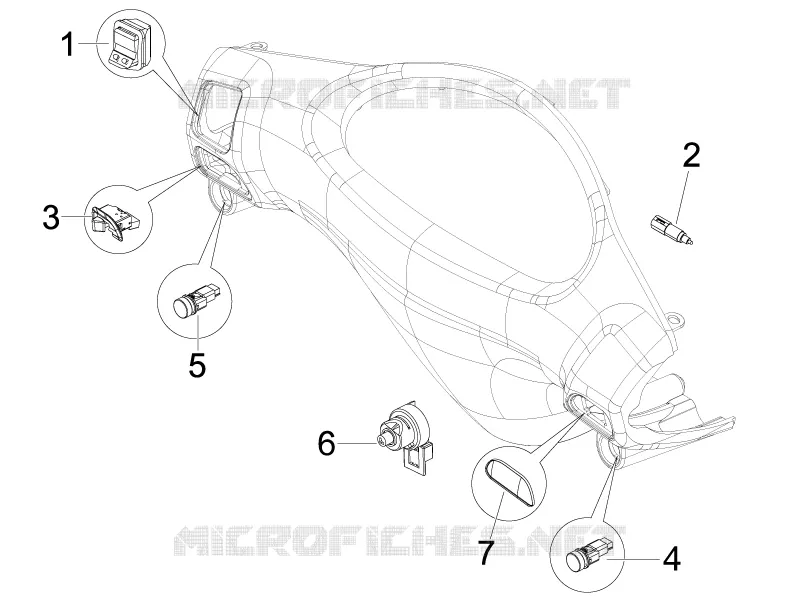Inverseurs - Commutateurs - Boutons - Interrupteurs PIAGGIO PIAGGIO-SCOOTER 100 FLY 2013  Fly 4T