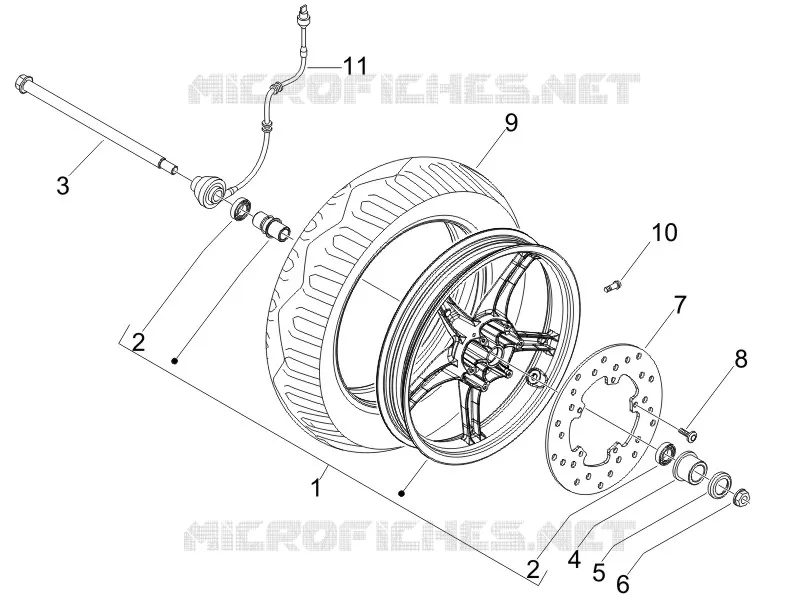 Roue avant PIAGGIO PIAGGIO-SCOOTER 100 FLY 2012  Fly 4T