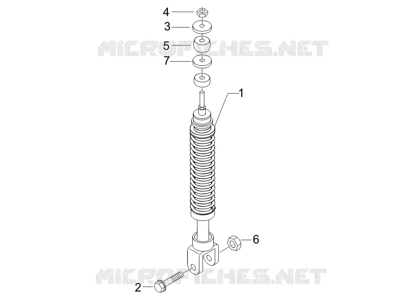 Suspension arrière - Amortisseur/s PIAGGIO PIAGGIO-SCOOTER 100 FLY 2014  Fly 4T