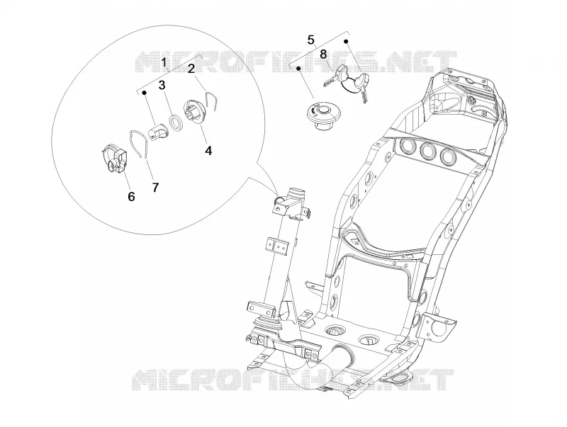 Serrures PIAGGIO PIAGGIO-SCOOTER 125 FLY 2015  Fly 4T/3V ie