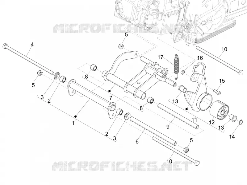 Bras oscillant PIAGGIO PIAGGIO-SCOOTER 125 FLY 2013  Fly 4T/3V ie E3 LEM