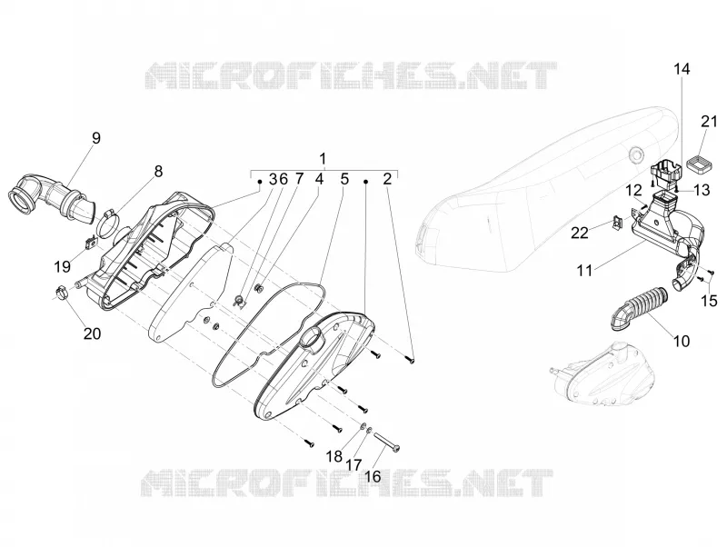 Filtre à air PIAGGIO PIAGGIO-SCOOTER 125 FLY 2012  Fly 4T/3V ie E3 LEM