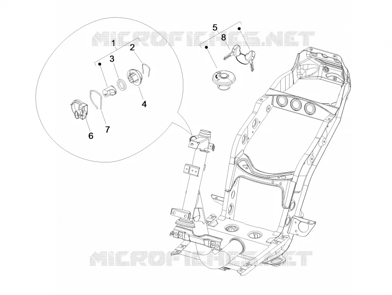 Serrures PIAGGIO PIAGGIO-SCOOTER 125 FLY 2012  Fly 4T/3V ie E3 LEM