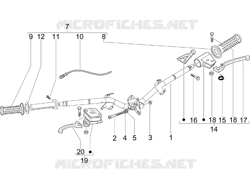 Guidon - Maître cylindre PIAGGIO PIAGGIO-SCOOTER 125 FLY 2006  Fly 4T