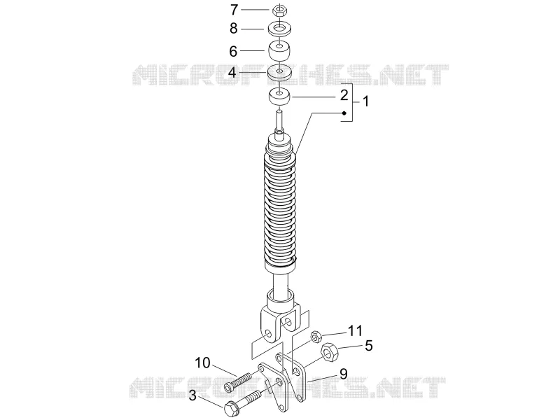 Suspension arrière - Amortisseur/s PIAGGIO PIAGGIO-SCOOTER 125 FLY 2007  Fly 4T