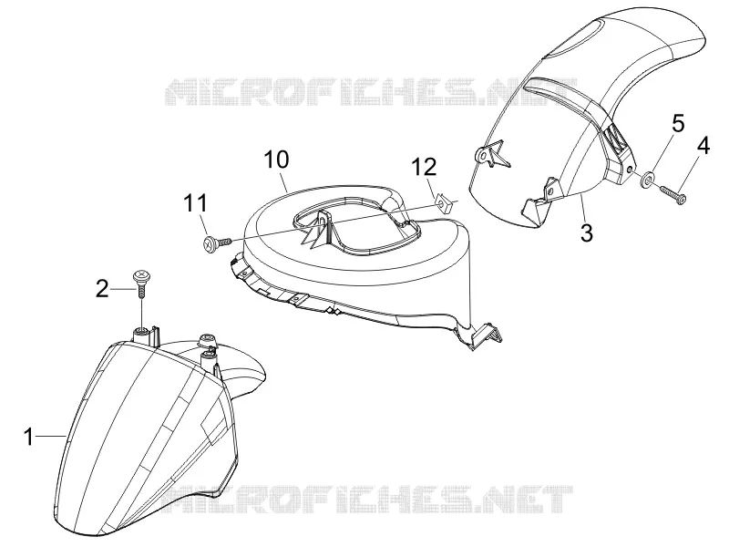 Logement roue - Garde boue PIAGGIO PIAGGIO-SCOOTER 125 FLY 2007  Fly 4T E3