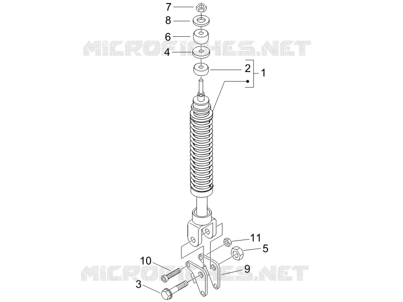 Suspension arrière - Amortisseur/s PIAGGIO PIAGGIO-SCOOTER 125 FLY 2007  Fly 4T E3