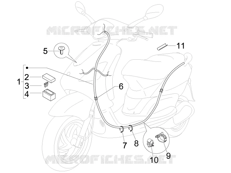 Faisceau de câbles principal PIAGGIO PIAGGIO-SCOOTER 125 FLY 2009  Fly 4T E3