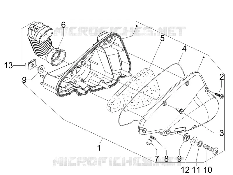 Filtre à air PIAGGIO PIAGGIO-SCOOTER 125 FLY 2010  Fly 4T E3