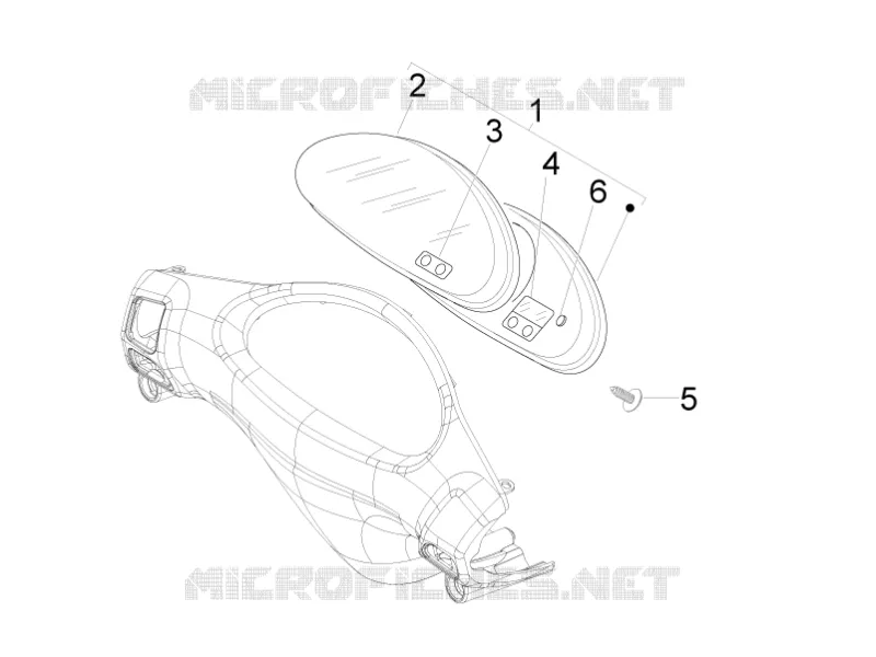 Groupe instruments - Cruscotto PIAGGIO PIAGGIO-SCOOTER 125 FLY 2011  Fly 4T E3