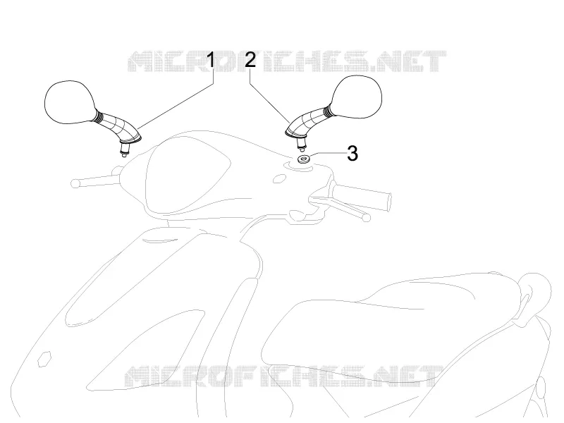 Rétroviseur/s PIAGGIO PIAGGIO-SCOOTER 125 FLY 2010  Fly 4T E3