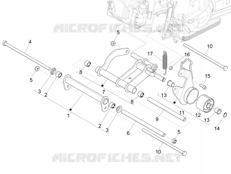 Bras oscillant PIAGGIO PIAGGIO-SCOOTER 125 FLY 2012  Fly 4T E3