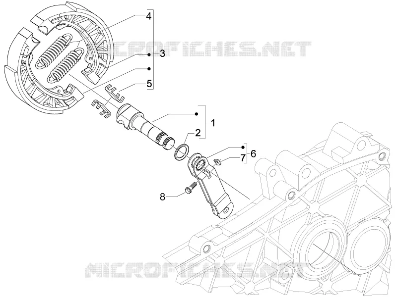 Frein posterieur - Mâchoire PIAGGIO PIAGGIO-SCOOTER 125 FLY 2012  Fly 4T E3
