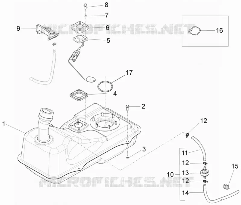 Reservoir carburant PIAGGIO PIAGGIO-SCOOTER 125 FLY 2012  Fly 4T E3