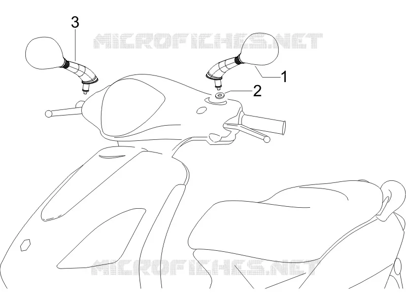 Rétroviseur/s PIAGGIO PIAGGIO-SCOOTER 150 FLY 2007  Fly 4T