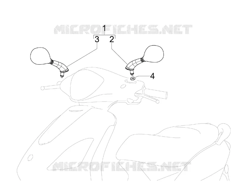 Rétroviseur/s PIAGGIO PIAGGIO-SCOOTER 150 FLY 2010  Fly 4T