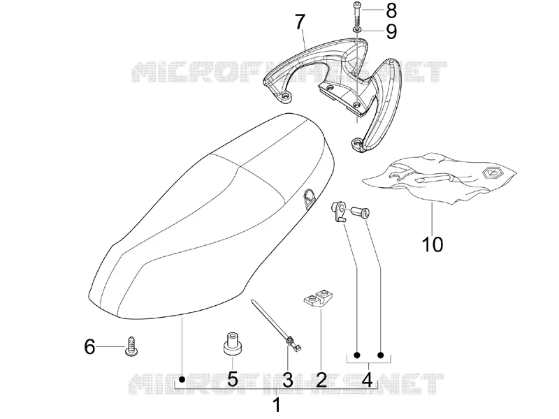Selle/sieges PIAGGIO PIAGGIO-SCOOTER 150 FLY 2010  Fly 4T