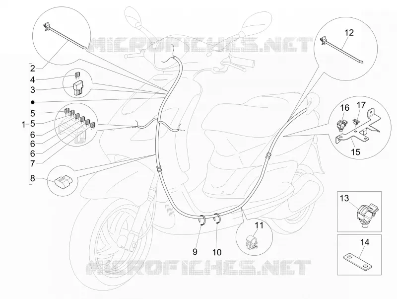 Faisceau de câbles principal PIAGGIO PIAGGIO-SCOOTER 150 FLY 2017  Fly 4T 3V ie