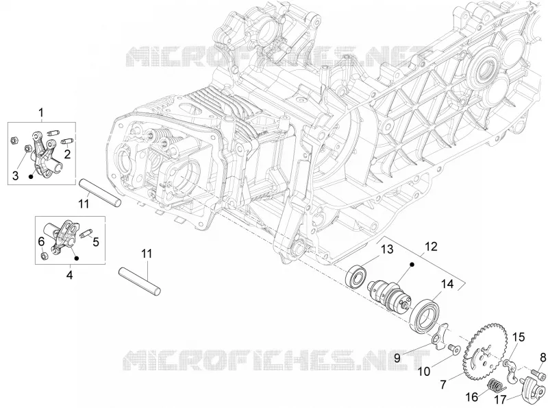 Groupe support balanciers PIAGGIO PIAGGIO-SCOOTER 150 FLY 2017  Fly 4T 3V ie