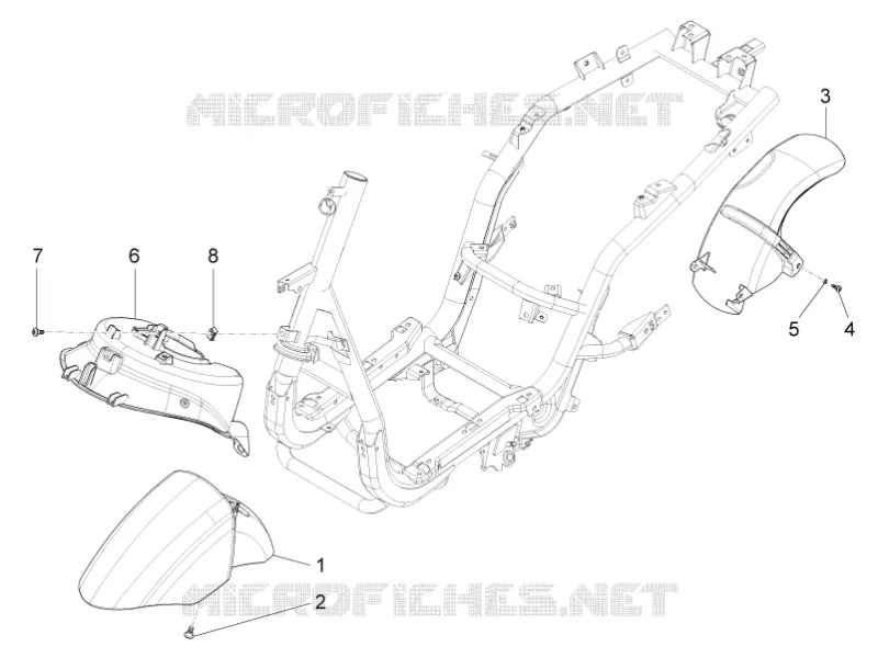 Logement roue - Garde boue PIAGGIO PIAGGIO-SCOOTER 150 FLY 2016  Fly 4T 3V ie