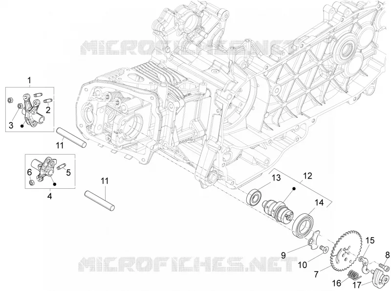 Groupe support balanciers PIAGGIO PIAGGIO-SCOOTER 150 FLY 2015  Fly 4T 3V ie