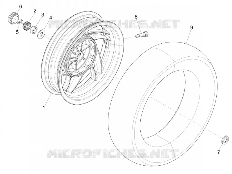 Roue arrière PIAGGIO PIAGGIO-SCOOTER 150 FLY 2016  Fly 4T 3V ie