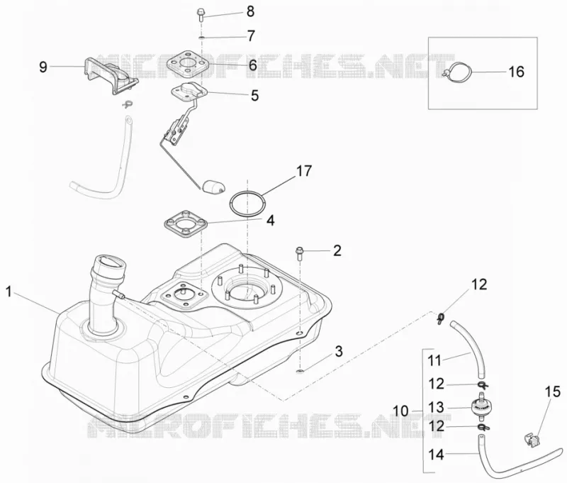 Reservoir carburant PIAGGIO PIAGGIO-SCOOTER 150 FLY 2012  Fly 4T E2-E3