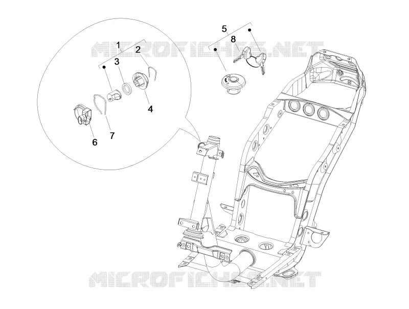 Serrures PIAGGIO PIAGGIO-SCOOTER 150 FLY 2013  Fly 4T E2-E3