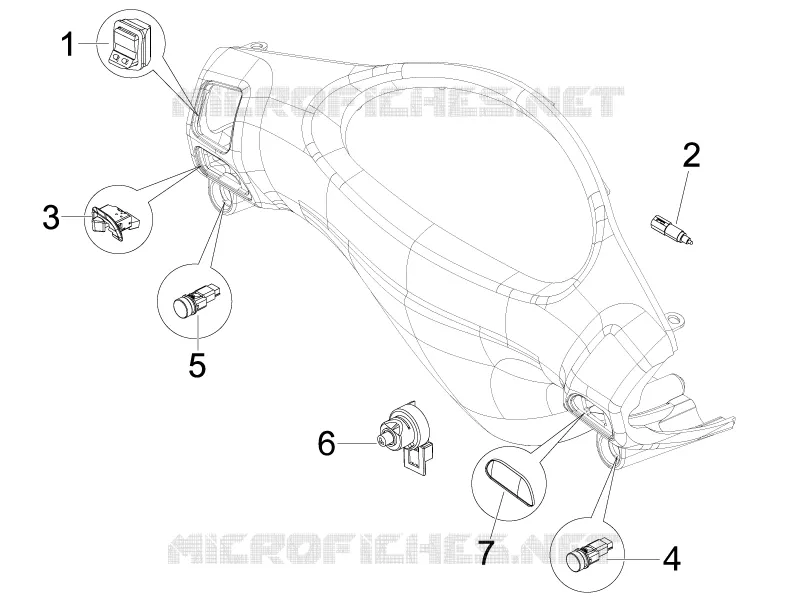 Inverseurs - Commutateurs - Boutons - Interrupteurs PIAGGIO PIAGGIO-SCOOTER 150 FLY 2011  Fly 4T E3