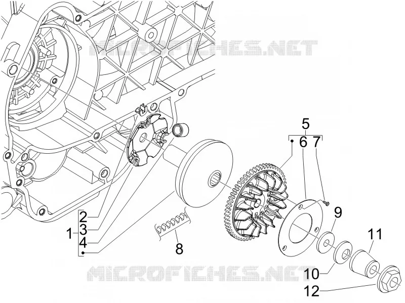 Poulie motrice PIAGGIO PIAGGIO-SCOOTER 150 FLY 2009  Fly 4T E3