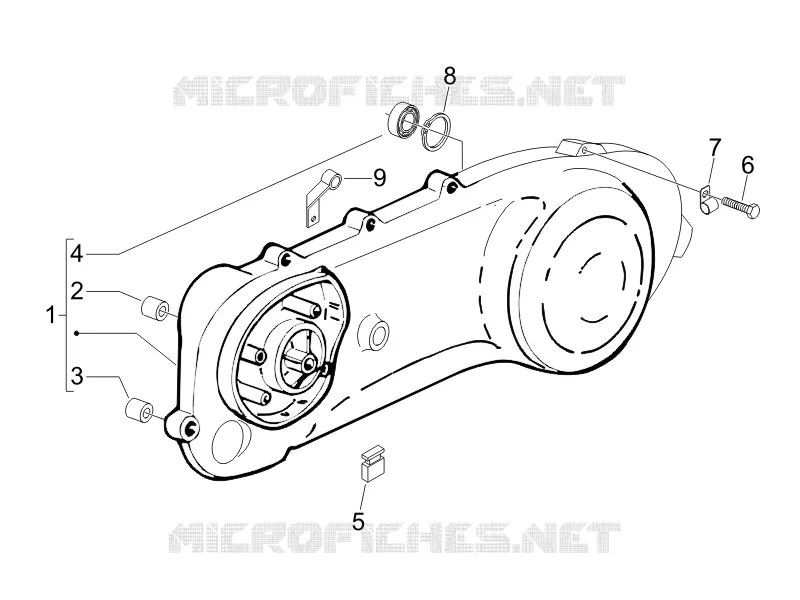 Couvercle carter - Refoidissement carter PIAGGIO PIAGGIO-SCOOTER 50 FLY 2006  Fly 2T