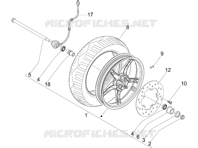 Roue avant PIAGGIO PIAGGIO-SCOOTER 50 FLY 2006  Fly 2T