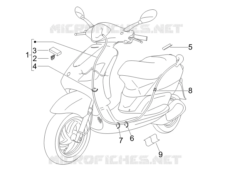 Faisceau de câbles principal PIAGGIO PIAGGIO-SCOOTER 50 FLY 2005  Fly 2T 25 Km/h (B-NL)