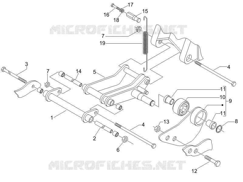 Bras oscillant PIAGGIO PIAGGIO-SCOOTER 50 FLY 2010  Fly 4T (25-30Km/h)