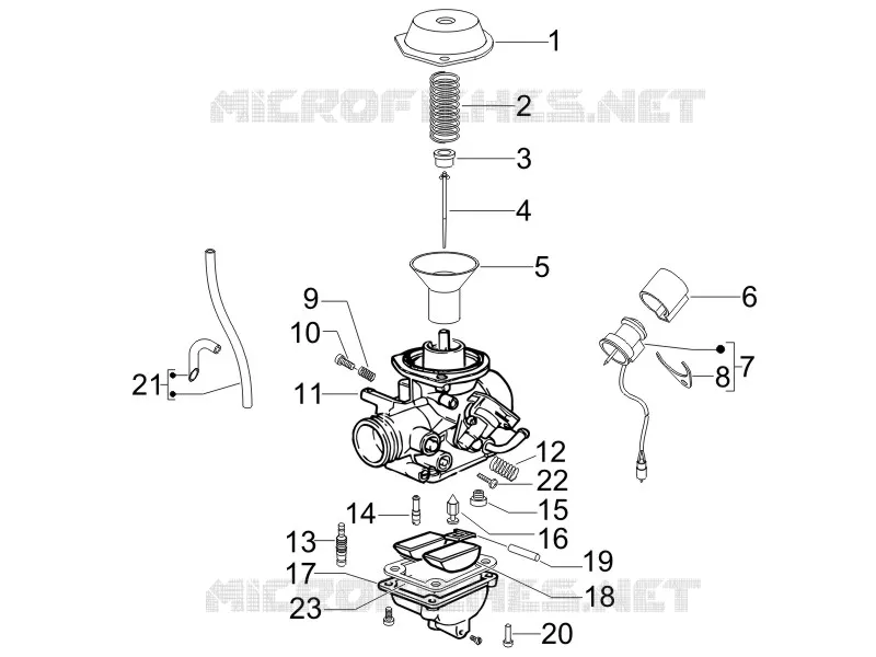 Composants de carburateur PIAGGIO PIAGGIO-SCOOTER 50 FLY 2008  Fly 4T (25-30Km/h)