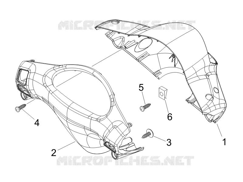 Couvertures guidon PIAGGIO PIAGGIO-SCOOTER 50 FLY 2006  Fly 4T