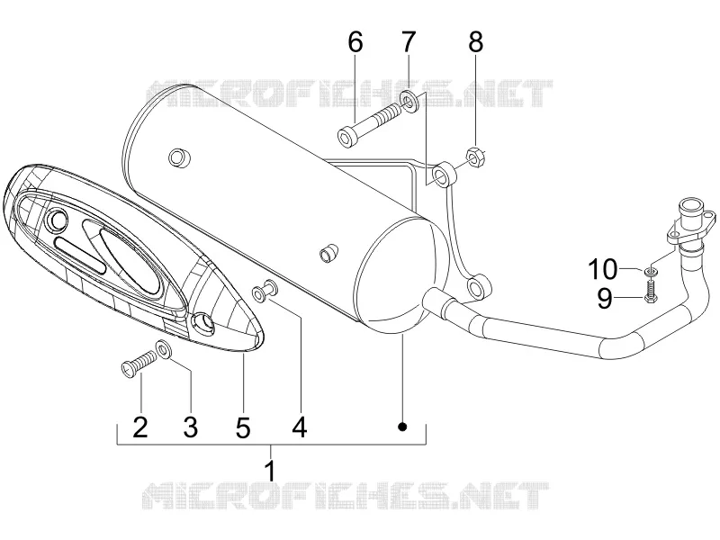 Silencieux PIAGGIO PIAGGIO-SCOOTER 50 FLY 2007  Fly 4T