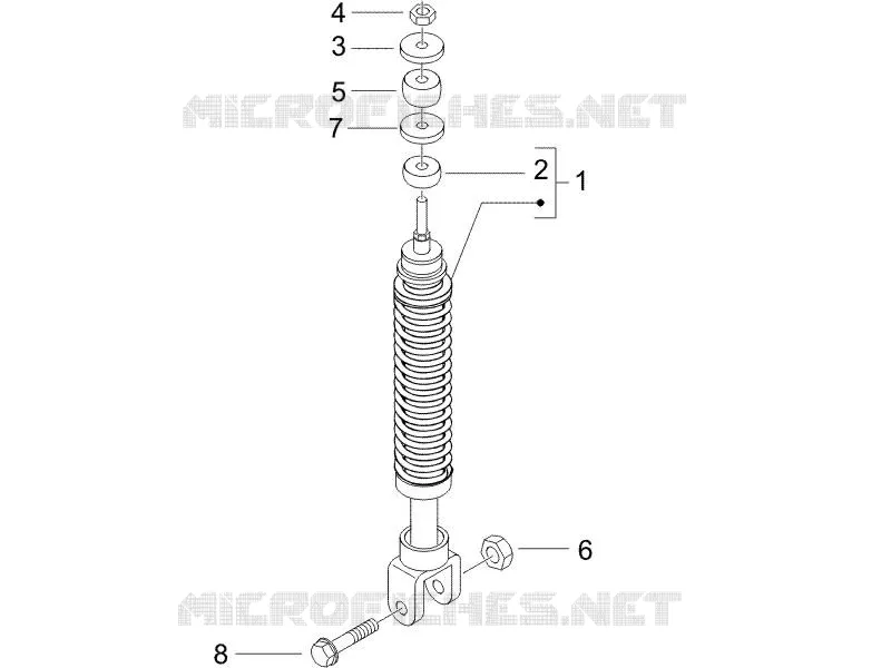 Suspension arrière - Amortisseur/s PIAGGIO PIAGGIO-SCOOTER 50 FLY 2006  Fly 4T
