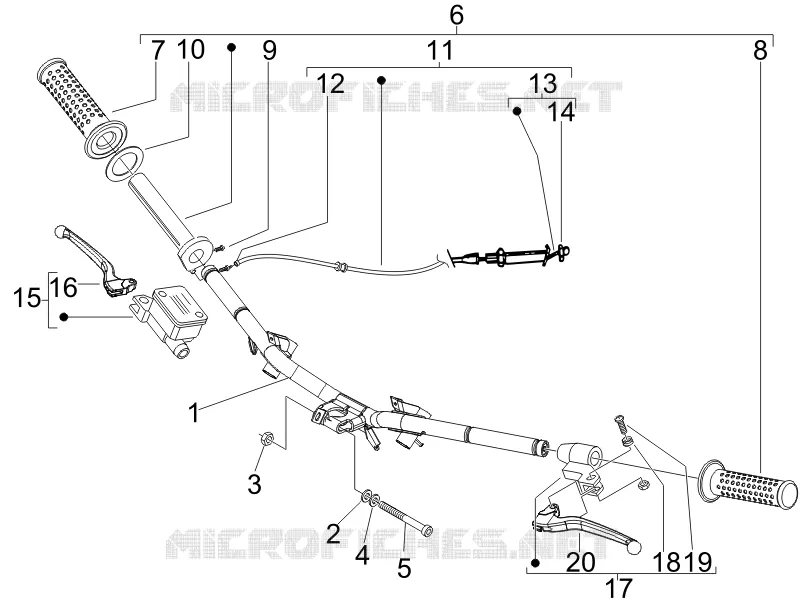 Guidon - Maître cylindre PIAGGIO PIAGGIO-SCOOTER 50 FLY 2007  Fly 4T