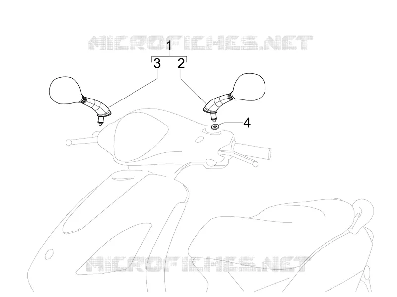 Rétroviseur/s PIAGGIO PIAGGIO-SCOOTER 50 FLY 2007  Fly 4T