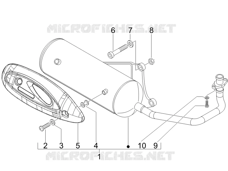 Silencieux PIAGGIO PIAGGIO-SCOOTER 50 FLY 2007  Fly 4T