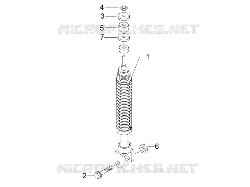 Suspension arrière - Amortisseur/s PIAGGIO PIAGGIO-SCOOTER 50 FLY 2007  Fly 4T